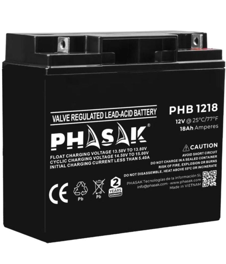 Batería phasak phb 1218 compatible con sai/ups phasak según especificaciones