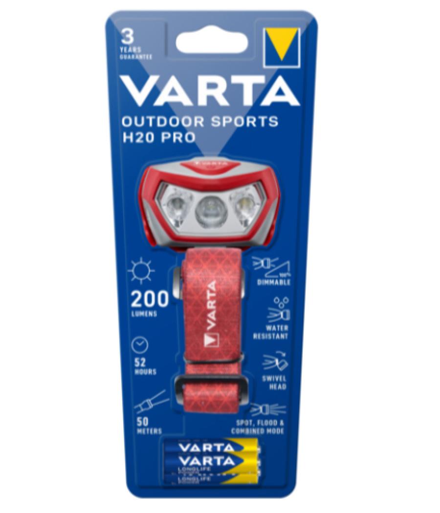 Varta Outdoor Sports H20 Pro Gris, Rojo Linterna con cinta para cabeza LED