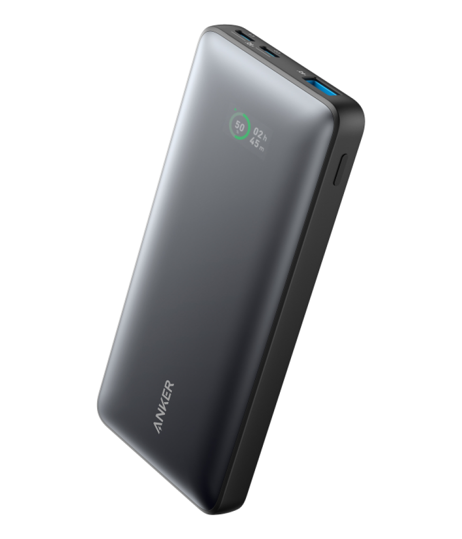 Power bank anker 10000mah 2 type-c 1 type-a ports 3 ports pd 25w black