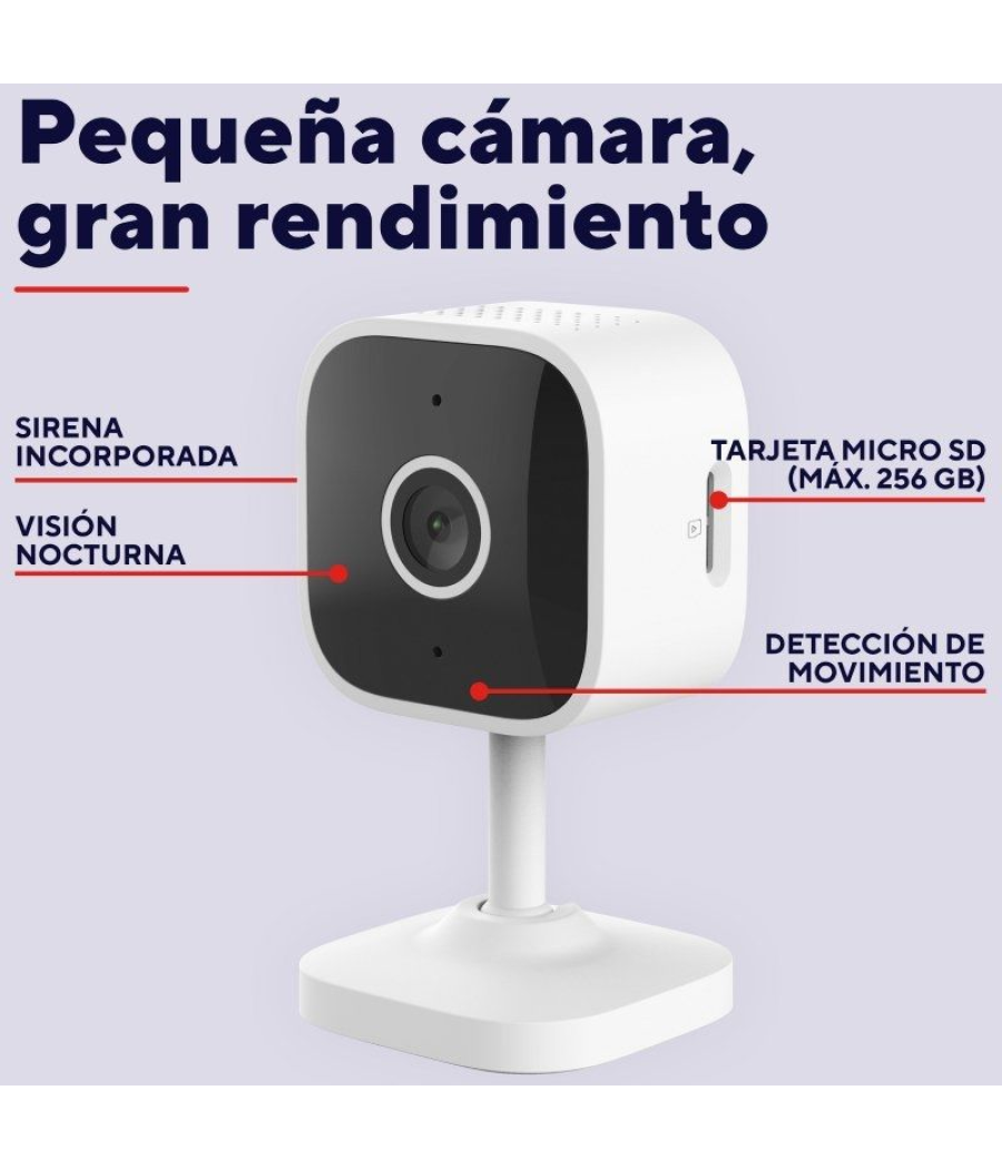 Cámara de videovigilancia trust ipcam-2900/ 93.6º/ visión nocturna/ control desde app