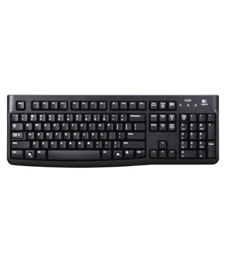 Logitech Keyboard K120 for Business teclado USB Nórdico Negro