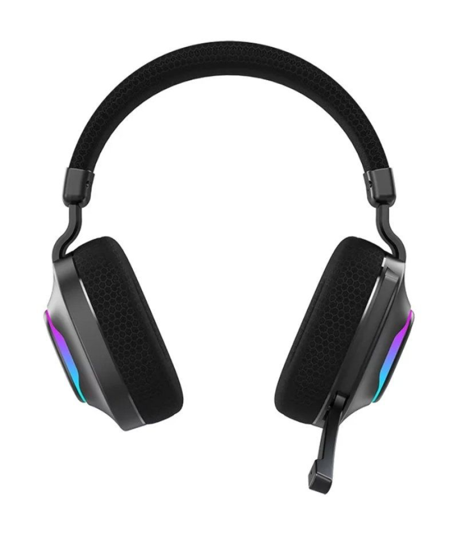 Auriculares gaming con micrófono hiditec vortex argb/ jack 3.5/ bluetooth/ negros