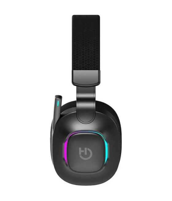 Auriculares gaming con micrófono hiditec vortex argb/ jack 3.5/ bluetooth/ negros