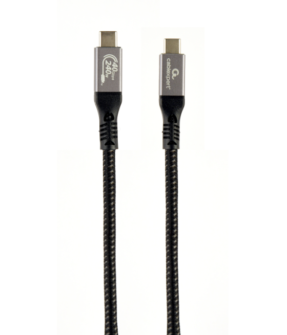 Cable gembird usb 4 tipo c de primera calidad, 40 gbps, 240 w, 1,5 m