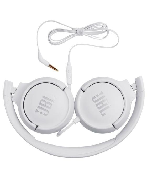 Auriculares jbl tune 500/ con micrófono/ jack 3.5/ blancos