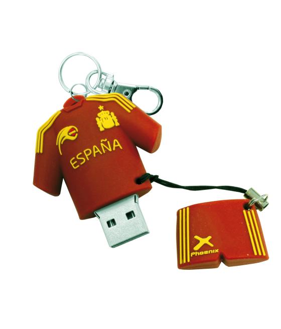 Memoria usb 2.0 phoenix 16gb jetflash muñeco llavero seleccion española rojo