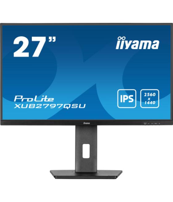 Iiyama prolite xub2797qsu-b2 pantalla para pc 68,6 cm (27") 2560 x 1440 pixeles 4k ultra hd led negro