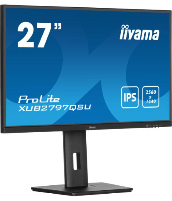 Iiyama prolite xub2797qsu-b2 pantalla para pc 68,6 cm (27") 2560 x 1440 pixeles 4k ultra hd led negro