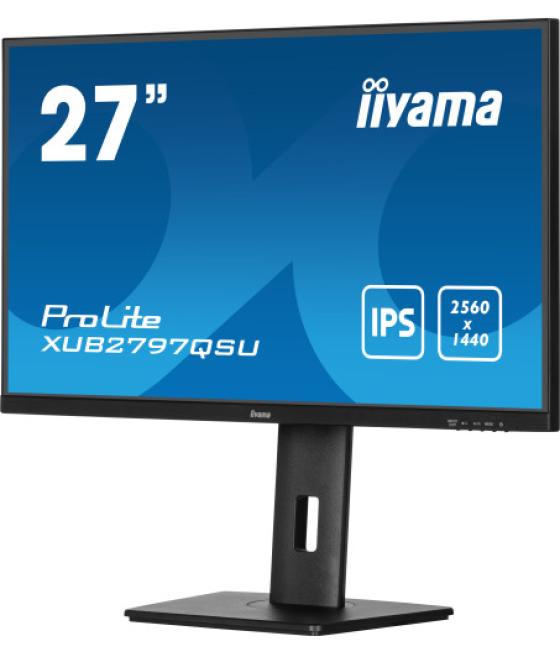 Iiyama prolite xub2797qsu-b2 pantalla para pc 68,6 cm (27") 2560 x 1440 pixeles 4k ultra hd led negro