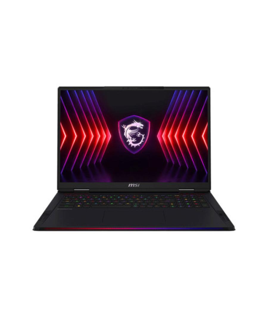 Msi portatil raider 18 hx a14vhg-263es. 18" uhd+ ips 120hz. intel core i9-14900hx. rtx 4080 12gb. 32gb (16x2) lpddr5. 2tb ssd. w