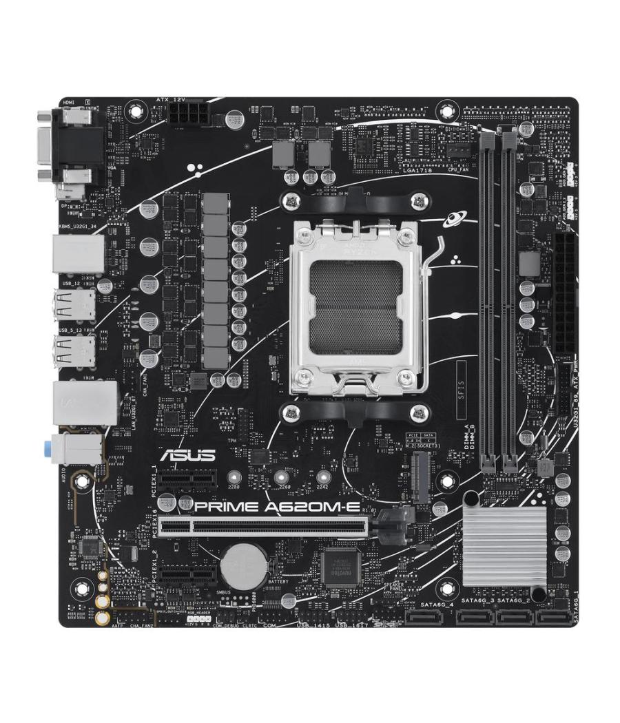 Asus amd prime a620m - e - csm socket am5 ddr5 x2 4800mhz max 64gb hdmi displayport d - sub matx