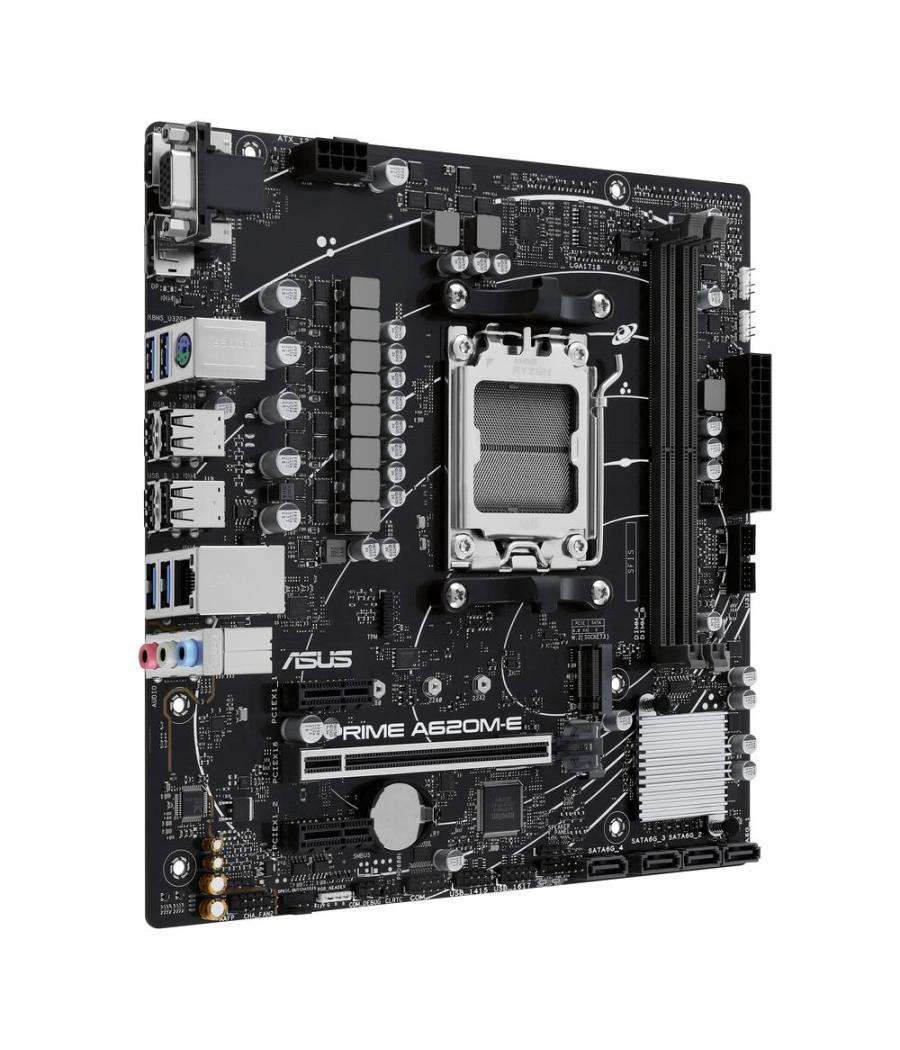 Asus amd prime a620m - e - csm socket am5 ddr5 x2 4800mhz max 64gb hdmi displayport d - sub matx