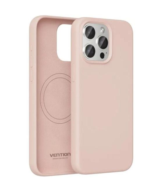 Funda silicona con magsafe vention kuep0-10/ compatible con iphone 14/ rosa