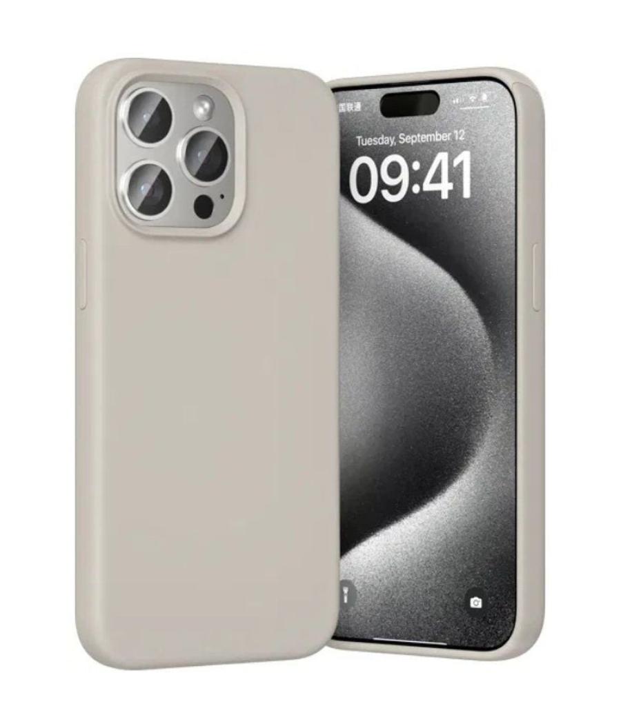 Funda silicona con magsafe vention kufm0-10/ compatible con iphone 15/ gris grava