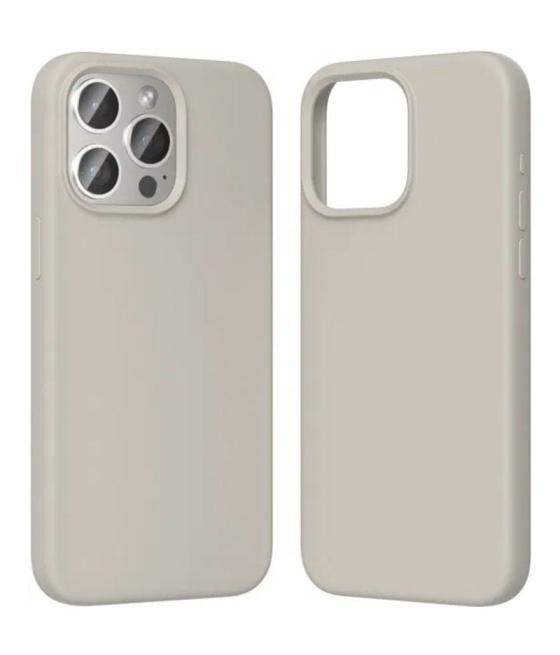 Funda silicona con magsafe vention kufm0-10/ compatible con iphone 15/ gris grava