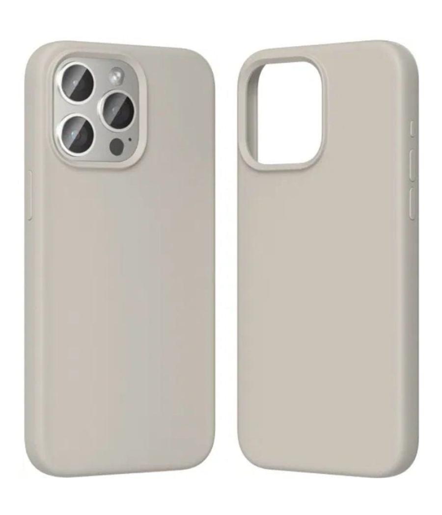 Funda silicona con magsafe vention kufm0-10/ compatible con iphone 15/ gris grava