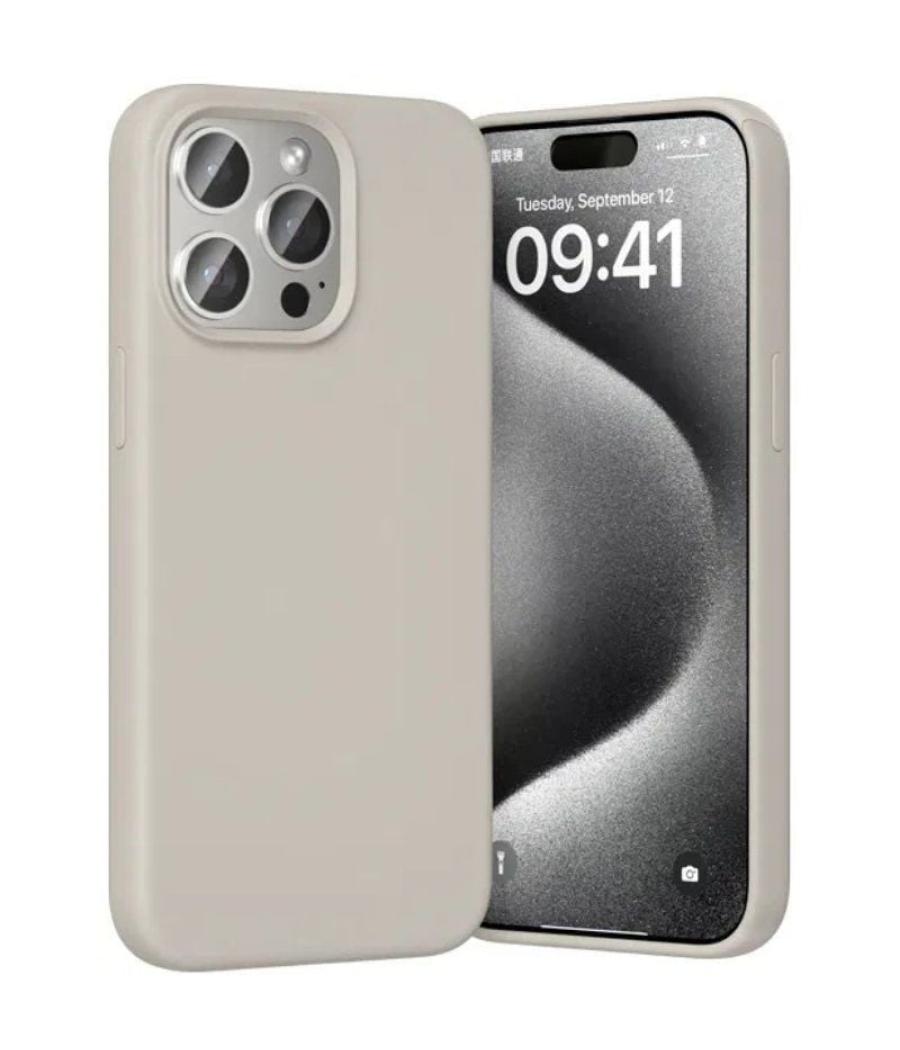 Funda silicona con magsafe vention kufm0-30/ compatible con iphone 15 pro/ gris grava