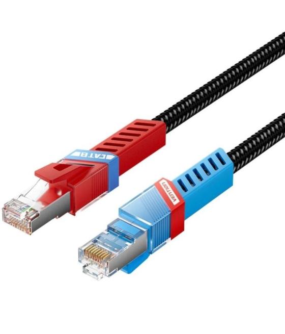 Cable de red rj45 sftp vention ikjbd cat.8/ gaming/ 50cm/ negro