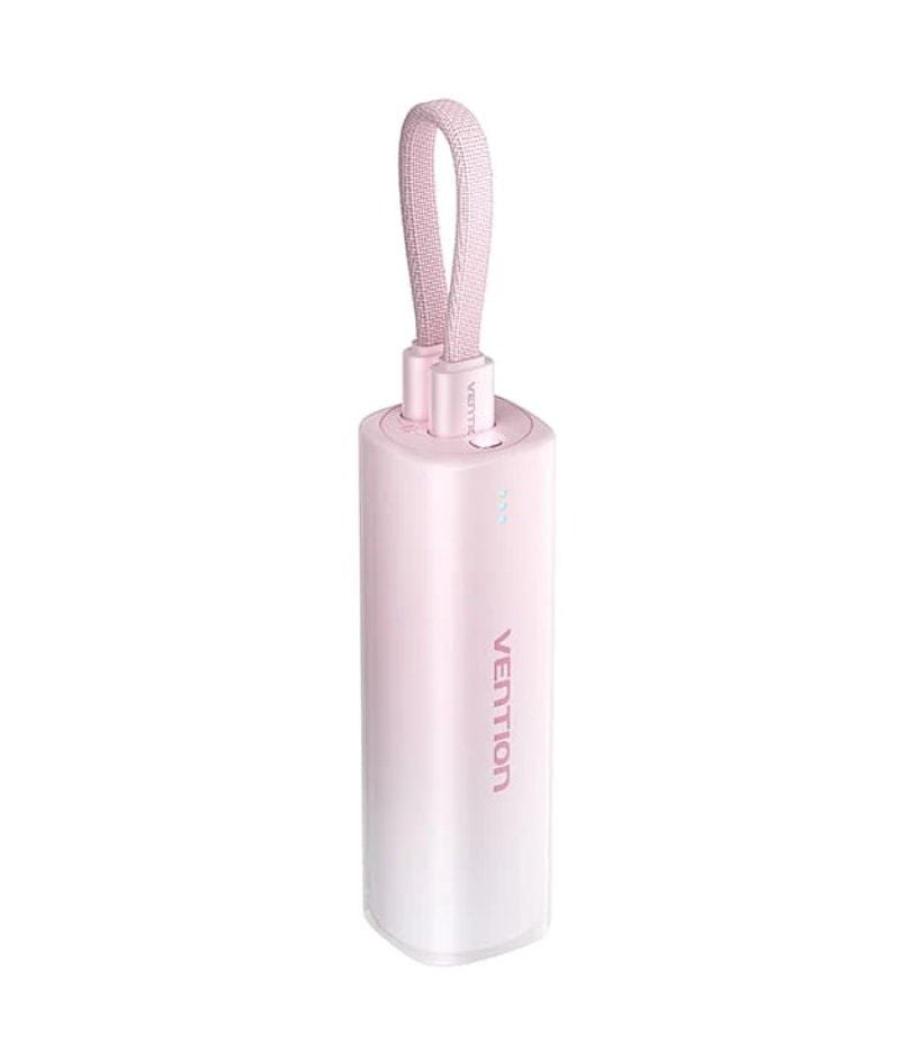 Powerbank 5000mah vention fhwr0/ 20w/ wireless/ rosa