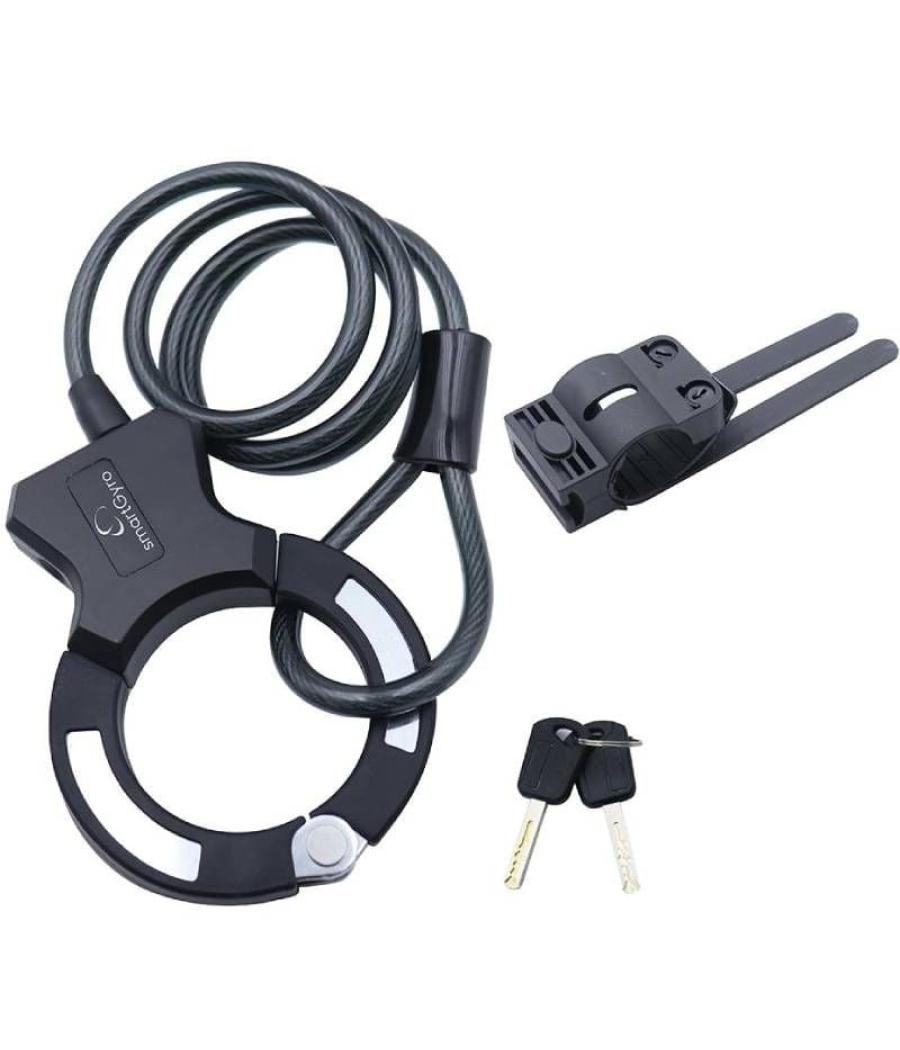 Candado cable/ esposa smartgyro sg27-531 para patinetes y bicicletas/ 16x12x2cm/ cable 120cm