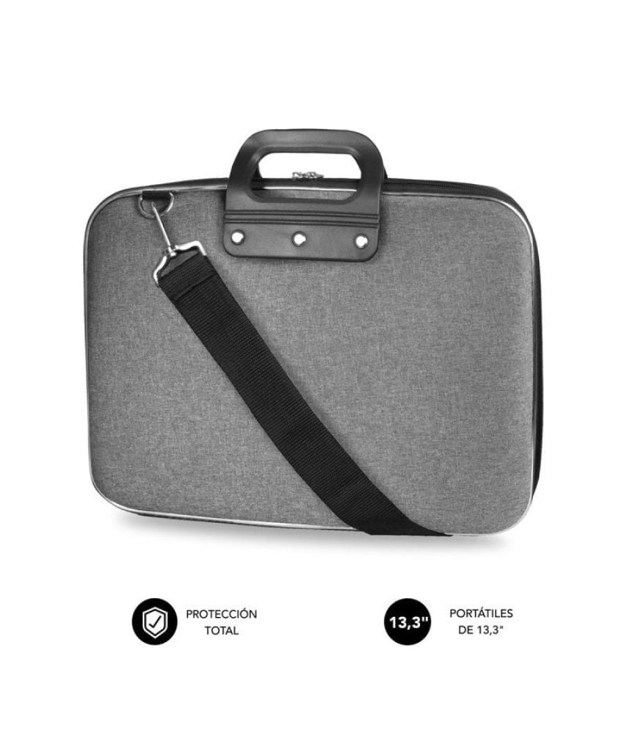 Maletín subblim eva laptop bag pl para portátiles hasta 13.3'/ cinta para trolley/ gris