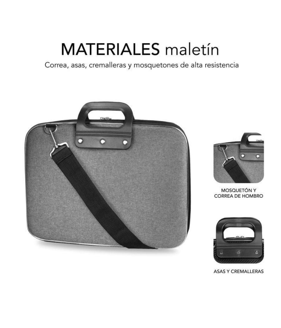 Maletín subblim eva laptop bag pl para portátiles hasta 13.3'/ cinta para trolley/ gris