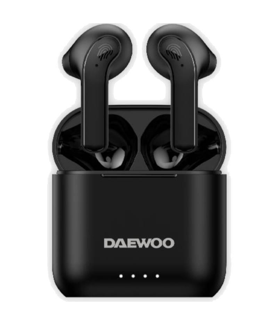 Auriculares bluetooth daewoo dw2020 con estuche de carga/ autonomía 5h/ negros