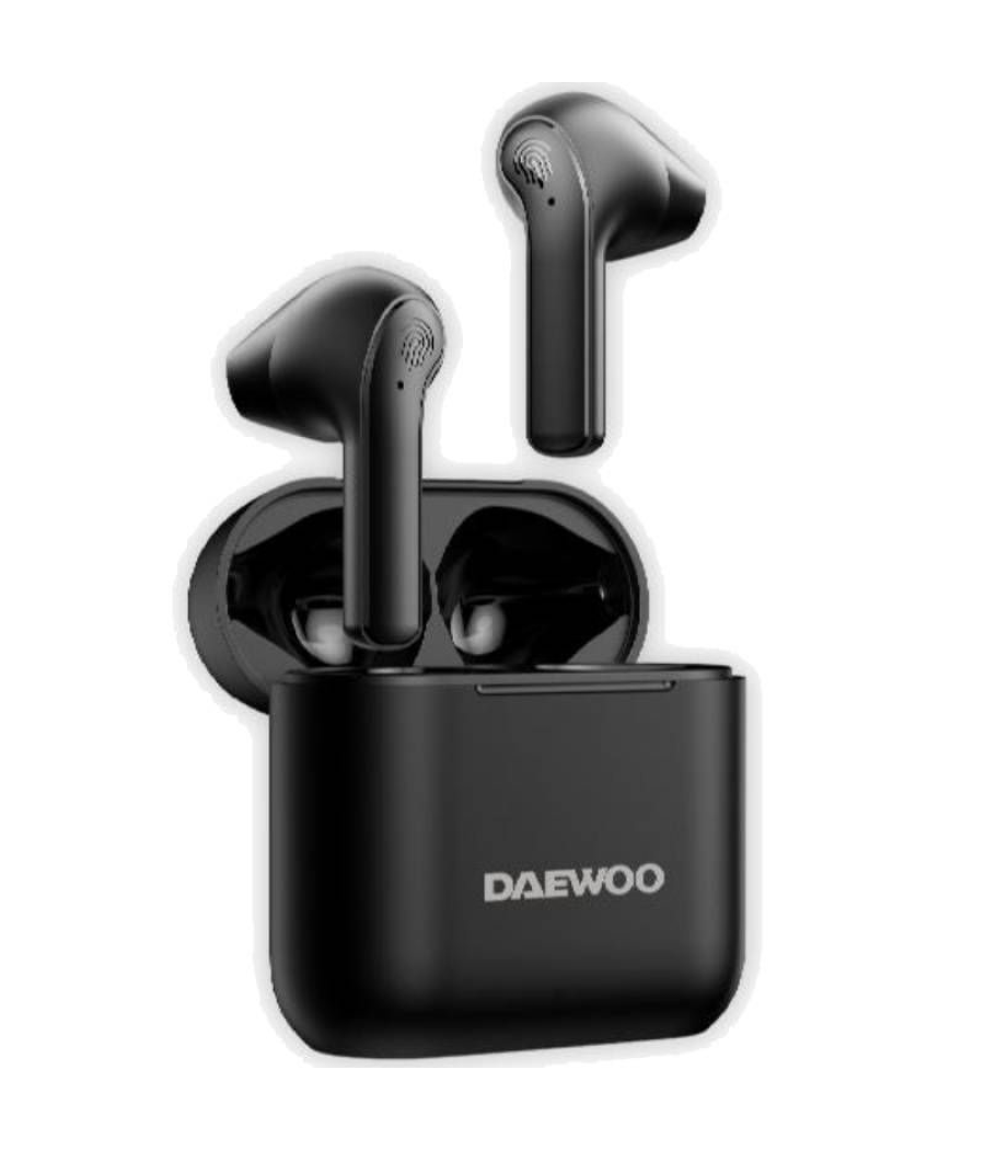 Auriculares bluetooth daewoo dw2020 con estuche de carga/ autonomía 5h/ negros