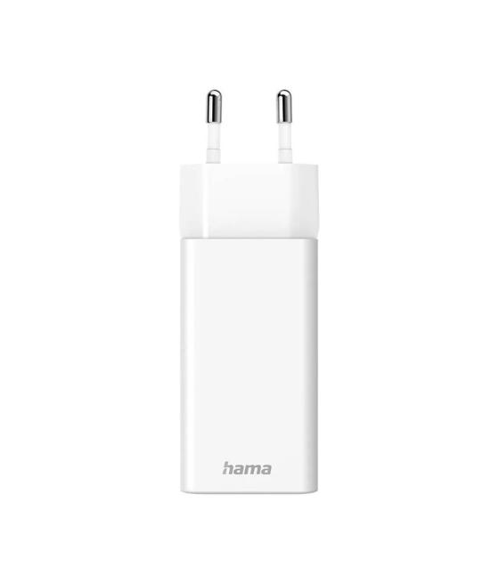 Cargador pared hama gan 65w 1 x usb tipo c 1 x usb tipo a blanco carga rapida