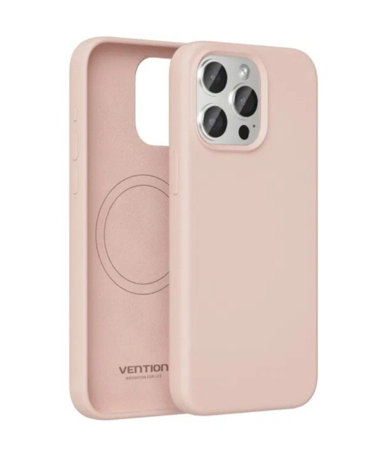 Funda silicona con magsafe vention kudp0-30/ compatible con iphone 13 pro/ rosa