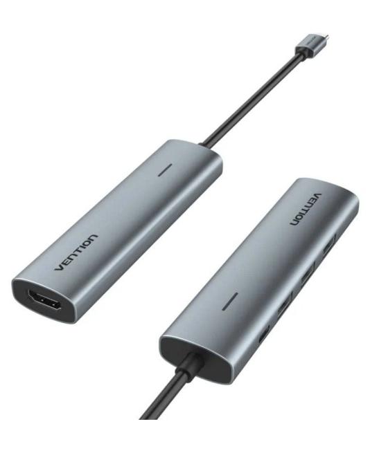 Docking usb tipo-c vention tgghb/ 3xusb/ 1xhdmi/ 1xusb tipo-c pd