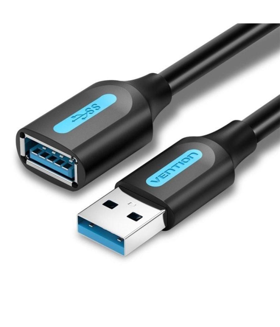 Cable alargador usb 3.0 vention cbhbj/ usb macho - usb hembra/ 5m/ negro