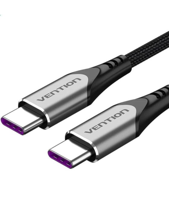 Cable usb 2.0 tipo-c vention taehg/ usb tipo-c macho - usb tipo-c macho/ hasta 100w/ 480mbps/ 1.5m/ gris