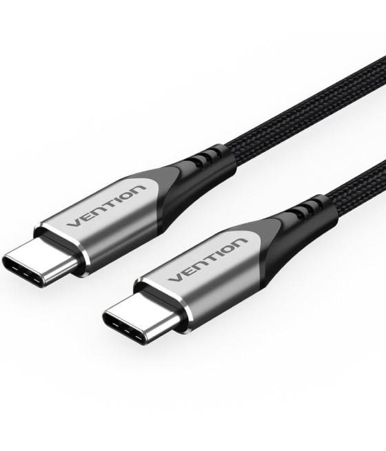 Cable usb 2.0 tipo-c vention tadhg/ usb tipo-c macho - usb tipo-c macho/ hasta 60w/ 480mbps/ 1.5m/ gris