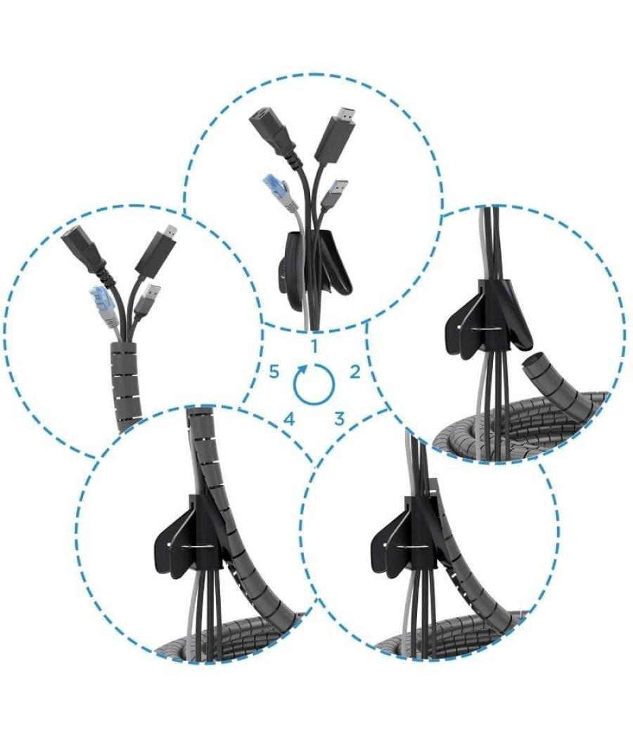 Organizador de cables en espiral aisens a151-0899/ 5m