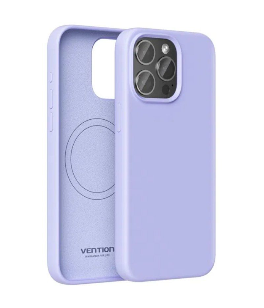 Funda silicona con magsafe vention kudv0-30/ compatible con iphone 13 pro/ morada