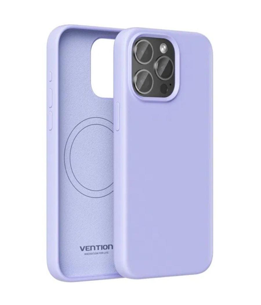 Funda silicona con magsafe vention kuev0-20/ compatible con iphone 14 plus/ morada