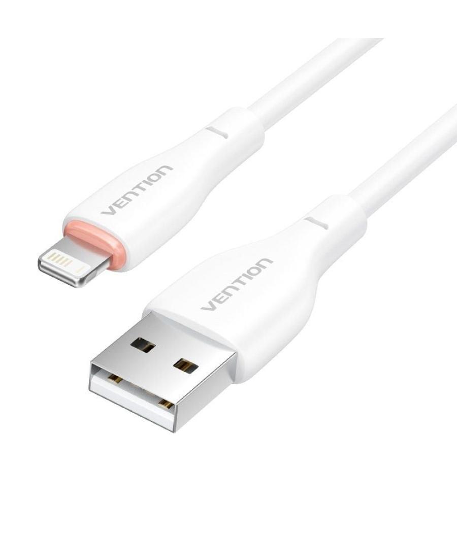 Cable usb lightning vention h26wf/ usb macho - lightning macho/ 1m/ blanco