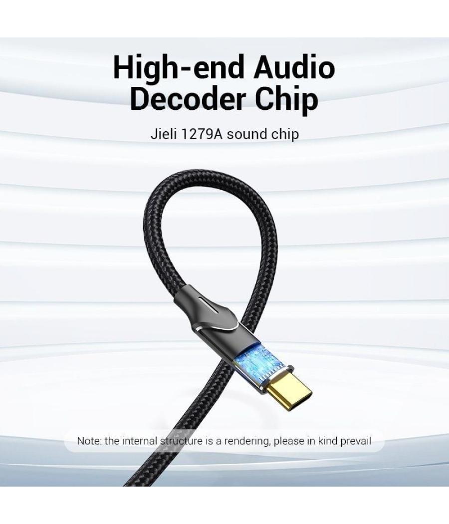 Cable conversor vention bguhh/ 2x rca macho - usb tipo-c macho/ 2m/ gris