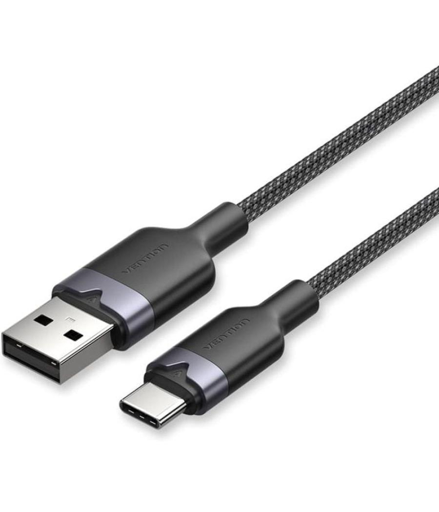 Cable usb 2.0 tipo-c vention ctnbf/ usb tipo-c macho - usb macho/ hasta 60w/ 480mbps/ 1m/ negro