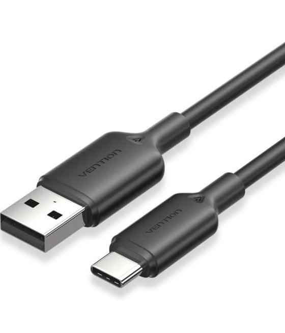 Cable usb 2.0 tipo-c vention ctqbh/ usb tipo-c macho - usb macho/ hasta 60w/ 480mbps/ 2m/ negro