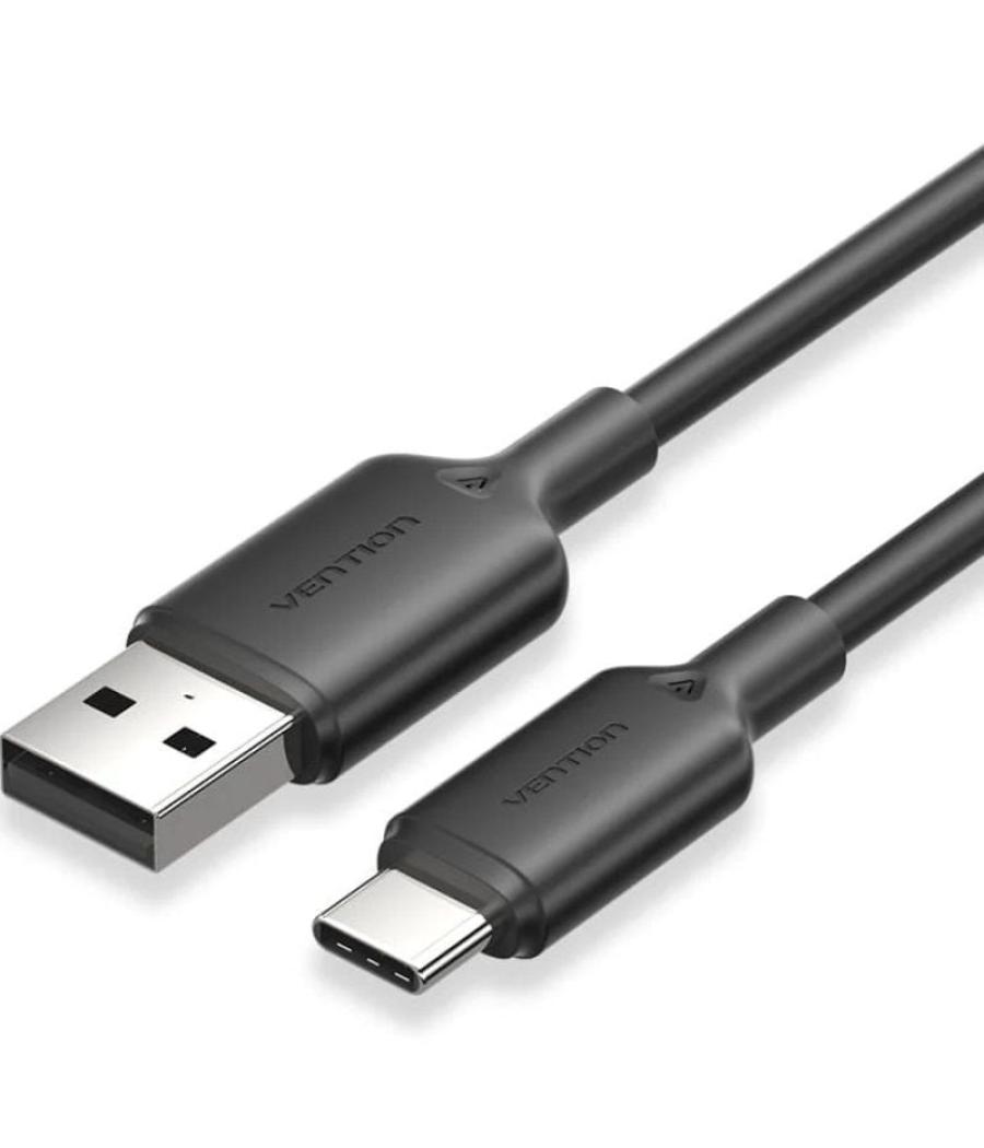 Cable usb 2.0 tipo-c vention ctqbh/ usb tipo-c macho - usb macho/ hasta 60w/ 480mbps/ 2m/ negro