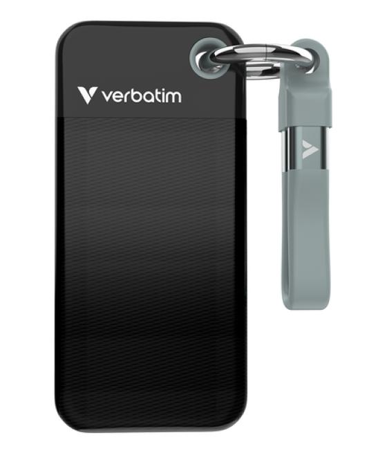 Verbatim Pocket SSD 2 TB USB Tipo C 3.2 Gen 2 (3.1 Gen 2) Negro, Gris