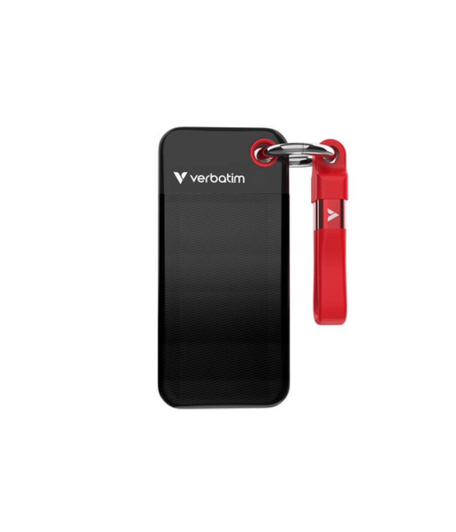 Verbatim Pocket SSD 1 TB USB Tipo C 3.2 Gen 2 (3.1 Gen 2) Negro, Rojo