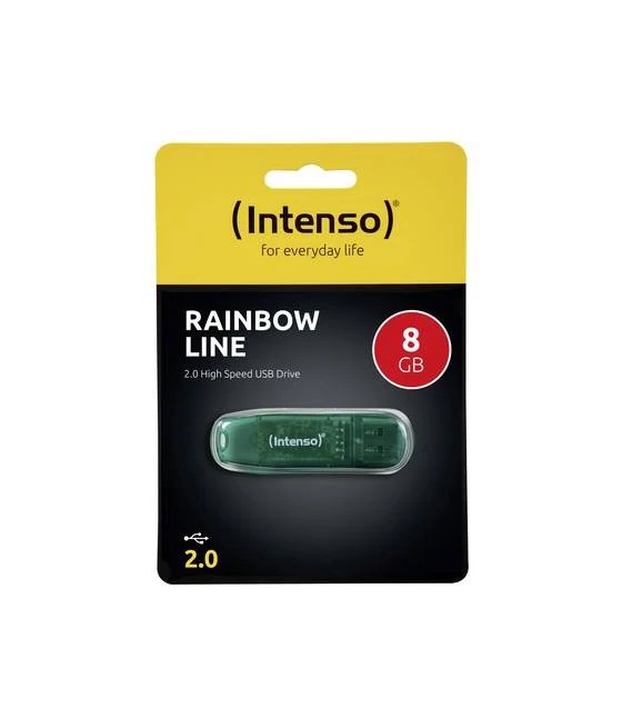 Intenso 3502460 lápiz usb 2.0 rainbow 8gb verde