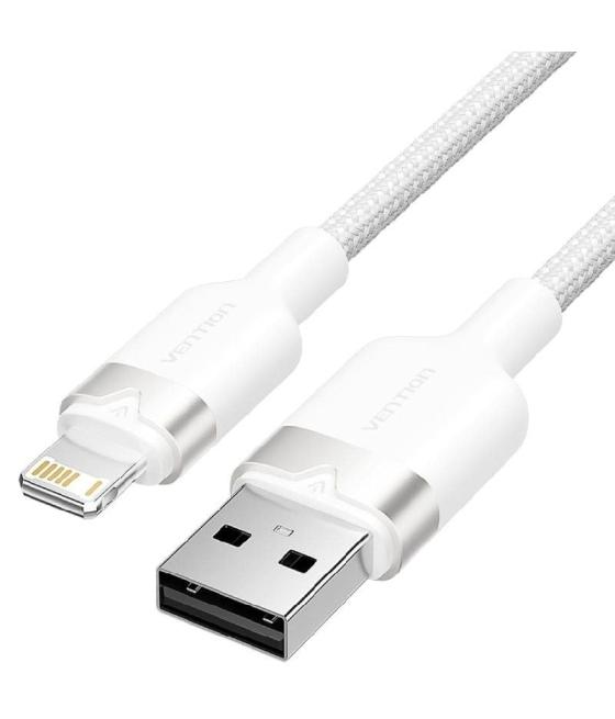 Cable usb lightning vention lanwf/ usb macho - lightning macho/ 480mbps/ 1m/ blanco