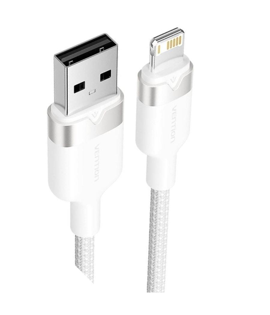 Cable usb lightning vention lanwf/ usb macho - lightning macho/ 480mbps/ 1m/ blanco