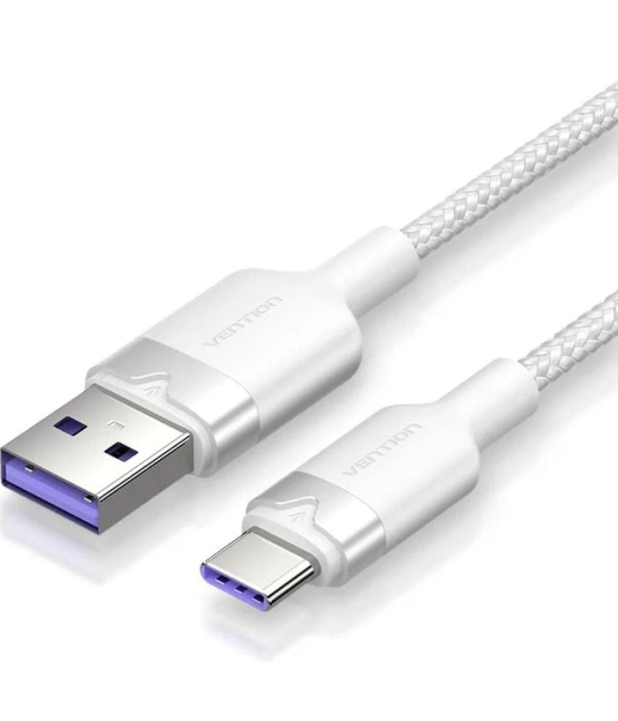 Cable usb 2.0 tipo-c vention ctowf/ usb tipo-c macho - usb macho/ hasta 100w/ 480mbps/ 1m/ blanco