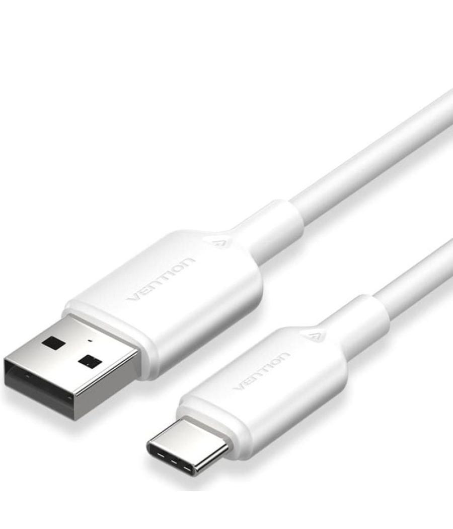 Cable usb 2.0 tipo-c vention ctqwh/ usb tipo-c macho - usb macho/ hasta 60w/ 480mbps/ 2m/ blanco