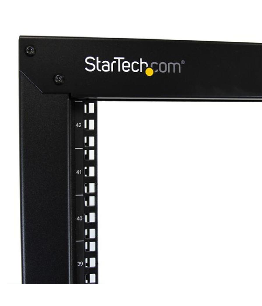 StarTech.com Rack 42U de Marco Abierto de 2 Columnas para Servidores - Rack de Dos Columnas de 19 Pulgadas con Ruedas para Equip